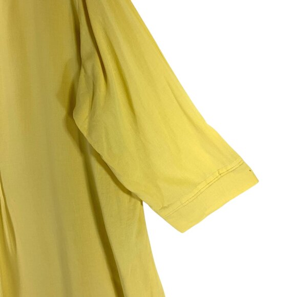 plus size tunic blouse top 3/4 sleeve button down linen blend SZ16 ADDITION ELLE - Picture 10 of 13